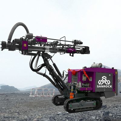 Máquina de perfuração de rocha de exploração de poços de perfuração de minas Potência de 194kw Máquina de perfuração Crawler DTH Máquina de perfuração hidráulica