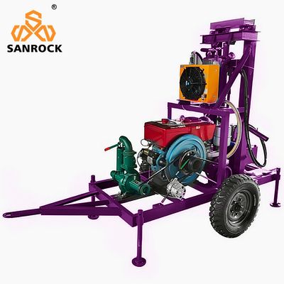 Máquina de perfuração de poços de água portátil Potência 22HP Máquina de perfuração hidráulica