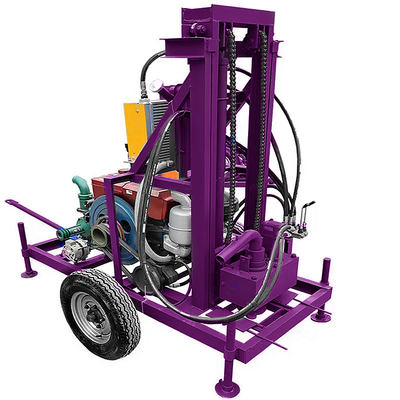 Máquina de perfuração de poços de água portátil Potência 22HP Máquina de perfuração hidráulica