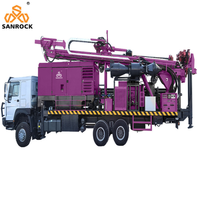 Máquina de perfuração de poços de água montada em caminhão 132KW diesel de circulação reversa