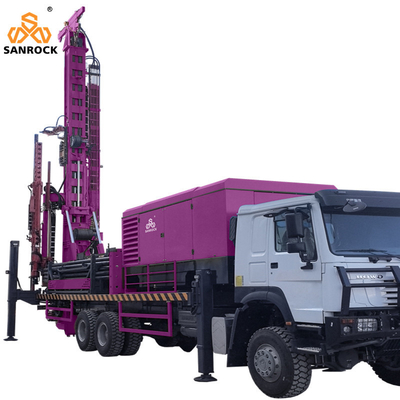Máquina de perfuração hidráulica de poços de água Força de elevação 22T/25T/47T/57T Máquina de perfuração RC montada em caminhão