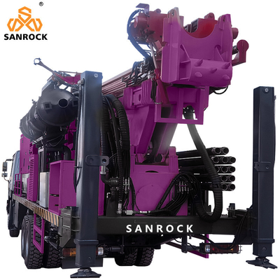 Máquina de perfuração hidráulica de poços de água Força de elevação 22T/25T/47T/57T Máquina de perfuração RC montada em caminhão