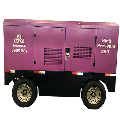 Compressor de ar de parafuso móvel Compressor de ar de parafuso a motor diesel Compressor de tipo de parafuso industrial Máquina de compressor de ar de parafuso