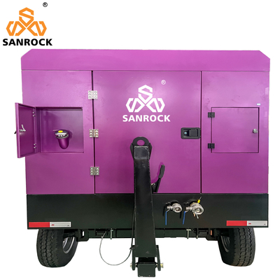 Tipo de parafuso rotativo Compressor de ar Velocidade 2200rpm Compressor de ar de parafuso portátil Máquina de compressão de ar de mineração