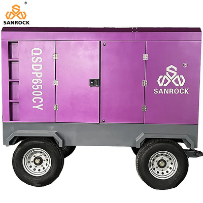 Tipo de parafuso rotativo Compressor de ar Velocidade 2200rpm Compressor de ar de parafuso portátil Máquina de compressão de ar de mineração