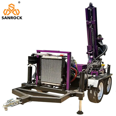 Equipamento de perfuração de poços de água de 300 m de profundidade montado em tractor Máquinas de perfuração de poços de água