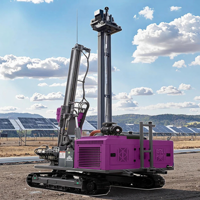 Equipamento de condução de pilhas Trabalho de solo Estação de perfuração de pilhas solares
