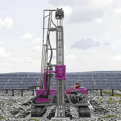 Equipamento de condução de pilhas Trabalho de solo Estação de perfuração de pilhas solares