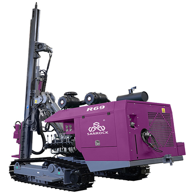 Máquina de perfuração de rocha dura Furo rotativo de 50 m de profundidade Equipamento de perfuração de cravador
