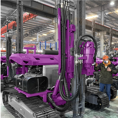 Máquina de perfuração de rocha dura Furo rotativo de 50 m de profundidade Equipamento de perfuração de cravador