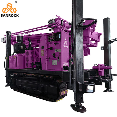 Instalação de perfuração de poços de água Crawler Potência diesel 176KW Equipamento de perfuração de poços de água