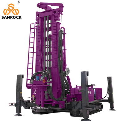 Instalação de perfuração de poços de água Crawler Potência diesel 176KW Equipamento de perfuração de poços de água