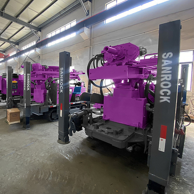 Instalação de perfuração de poços de água Crawler Potência diesel 176KW Equipamento de perfuração de poços de água