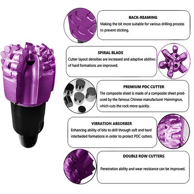 Broca de diamante PDC personalizada para perfuração de poços de petróleo, resistente ao desgaste
