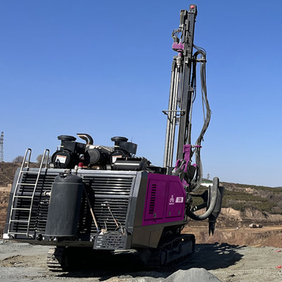 Guindaste de perfuração sobre esteiras Força de elevação 30KN Máquina de perfuração de mineração Perfuratriz para rocha dura