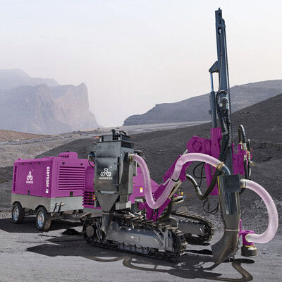 Máquina de perfuração DTH para rocha dura SANROCK, equipamento de perfuração para mineração, perfuratriz hidráulica a diesel