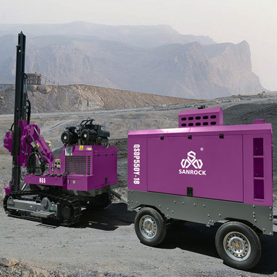 Máquina de perfuração DTH para rocha dura SANROCK, equipamento de perfuração para mineração, perfuratriz hidráulica a diesel