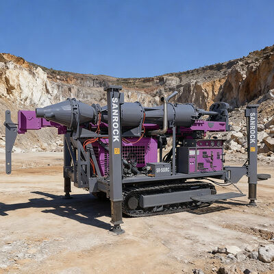 Máquina de perfuração de testemunhos de rocha para exploração mineira, perfuradora de circulação reversa, perfuradora sobre esteiras