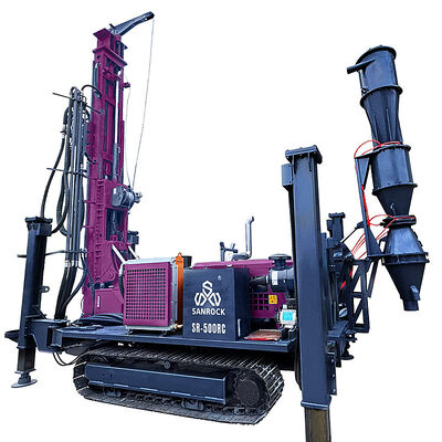 Rig de perfuração de circulação inversa com 132 kW de potência a diesel para 500 m de profundidade de perfuração e controle hidráulico