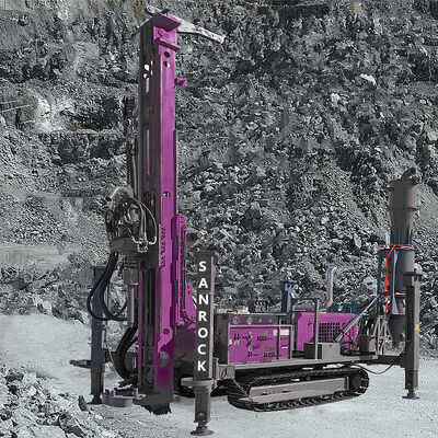 Rig de perfuração de circulação inversa com 132 kW de potência a diesel para 500 m de profundidade de perfuração e controle hidráulico