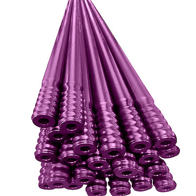 Haste de aço roscada T38/T45/T51 para ferramentas de perfuração de rocha, alto desempenho, haste de perfuração para martelo superior