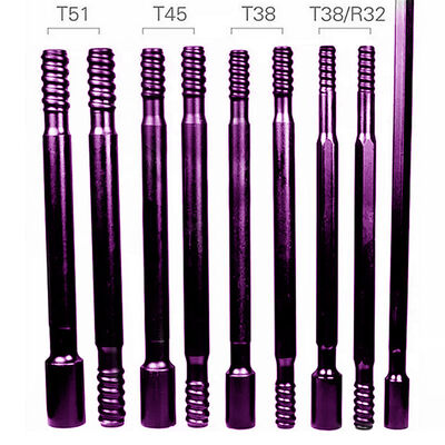 Tubo de perfuração roscado T45 T51 GT60 Ferramentas de perfuração de rocha para mineração e túneis Haste de perfuração Top Hammer