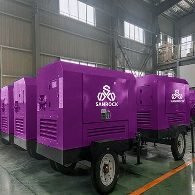 Compressor de ar de parafuso 2 rodas Compressor de ar de alta pressão Máquina Compressor de ar pequeno