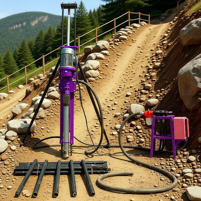 Equipamento de perfuração hidráulico das operações horizontais da proteção da inclinação do equipamento de perfuração direcional DTH