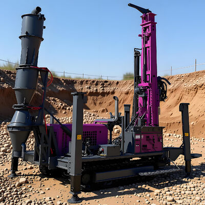 Rig de perfuração de circulação inversa com 132 kW de potência a diesel para 500 m de profundidade de perfuração e controle hidráulico