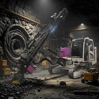 Rig de perfuração de buracos de explosão em rocha dura Profundidade de 21 m Produtividade mais elevada Rig de perfuração de mineração de rastreador