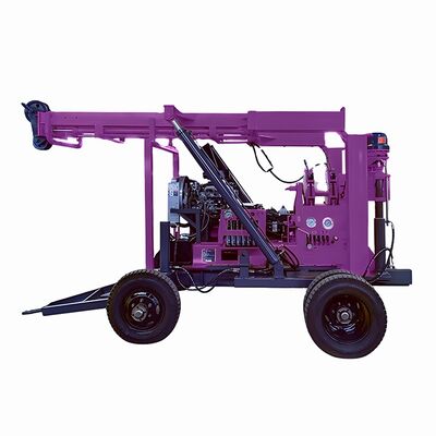 Hydraulic Diamond Core Drilling Rig 600m Depth Geological Exploration Trailer Mounted Core Drilling Machine