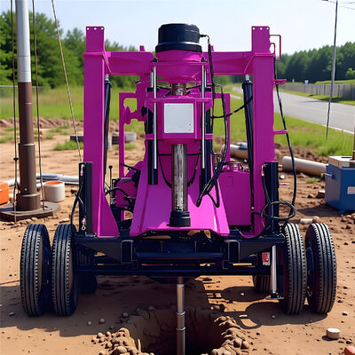 Hydraulic Diamond Core Drilling Rig 600m Depth Geological Exploration Trailer Mounted Core Drilling Machine