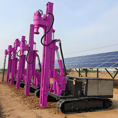 Screw Pile Driver Highway Guardrail Pile Driving Machine High Drilling Speed Pile Drilling Rig