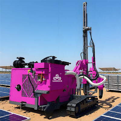 Anchor Piling Rig FIexible Angle Adjustment Hydraulic Drilling Rig Photovoltaic Pile Driver Machine 