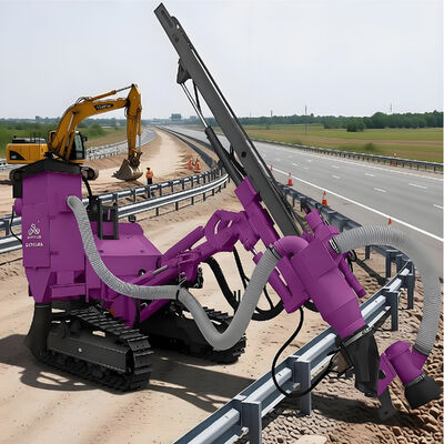 Hydraulic Pile Driver Anchoring Construction Multiangle Drilling Rotary Borehole Pile Driving Machine