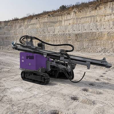 Equipamento de perfuração de furos multiângulo fácil de operar, máquina de perfuração com martelo DTH, equipamento de perfuração de mineração